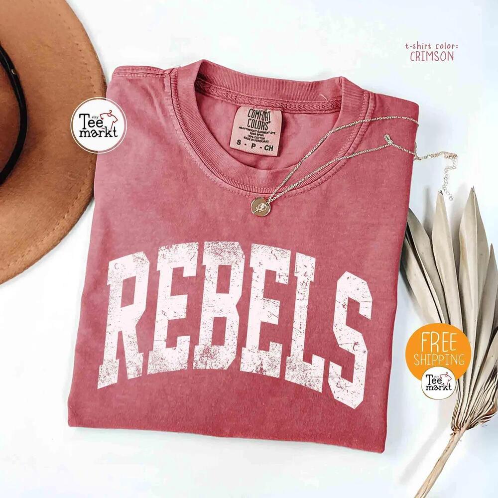 S Rebels Mascot T-Shirt Game Day Fan Tee